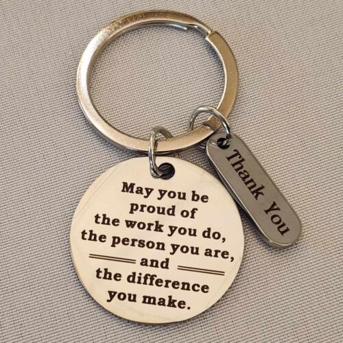 KEYCHAIN WITH ENGRAVING ABOUT VOLUTEERS